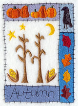 Rustic Autumn Corn and Leaves Medley