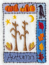 Rustic Autumn Corn and Leaves Medley