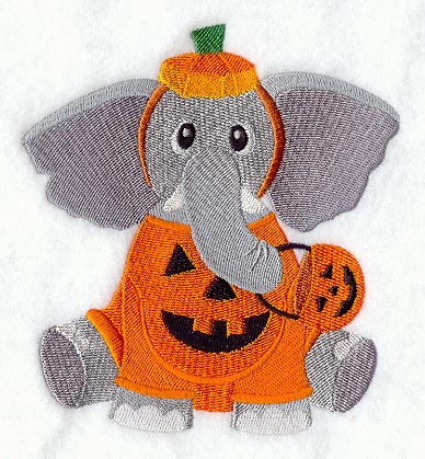 Elephant in Halloween Pajamas