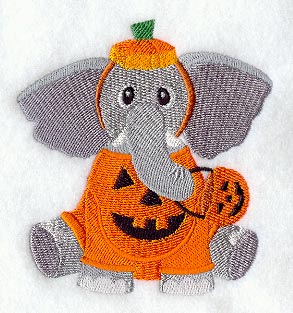 Elephant in Halloween Pajamas