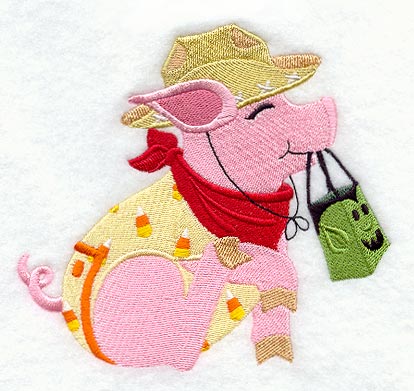 Pig in Halloween Pajamas