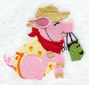 Pig in Halloween Pajamas