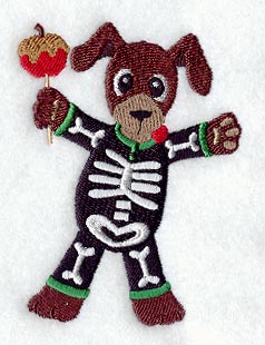 Puppy in Halloween Pajamas