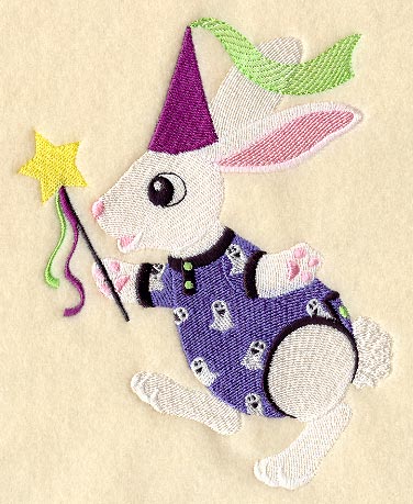 Bunny in Halloween Pajamas