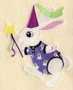 Bunny in Halloween Pajamas