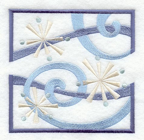 Swirling Snowflake Square