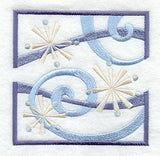 Swirling Snowflake Square