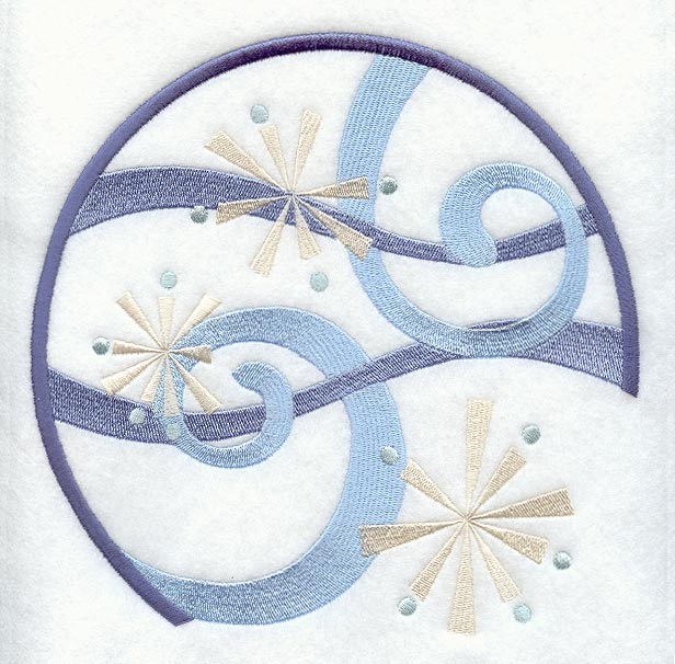 Swirling Snowflake Circle