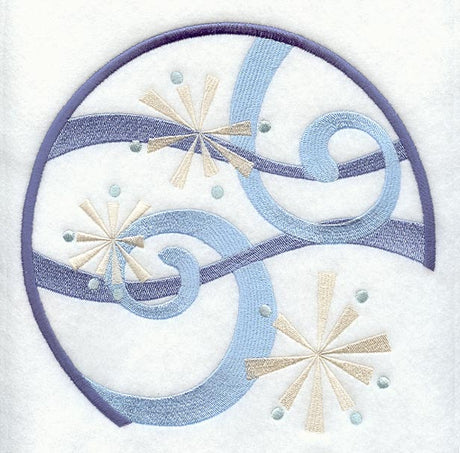 Swirling Snowflake Circle