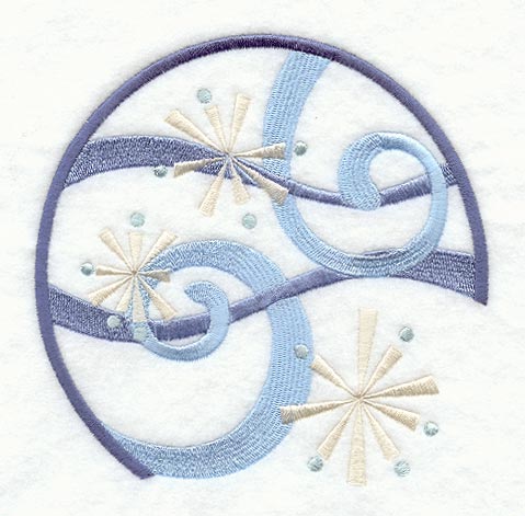 Swirling Snowflake Circle