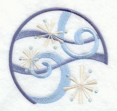 Swirling Snowflake Circle