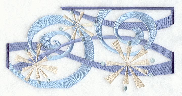 Swirling Snowflake Rectangle