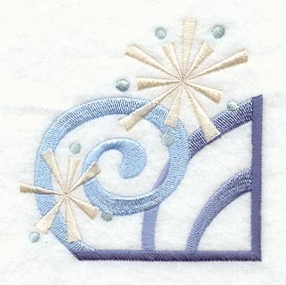 Swirling Snowflake Corner