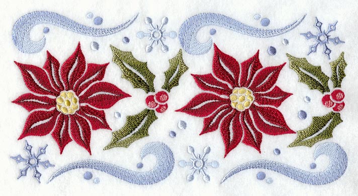 Winter Poinsettia Rectangle