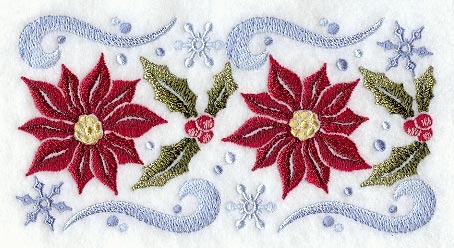 Winter Poinsettia Rectangle