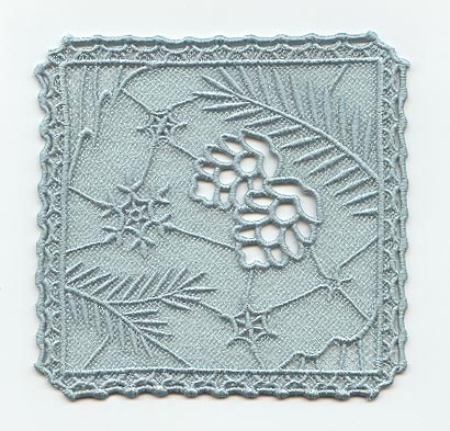 Snowflakes and Pine Cones Square (Lace)
