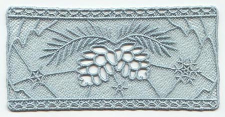 Snowflakes and Pine Cones Rectangle (Lace)