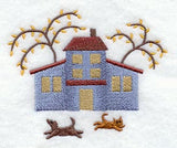 Saltbox House with Cat and Dog