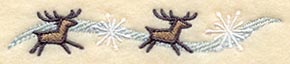 Reindeer and Snowflakes Border