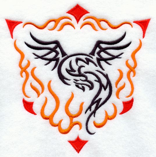 Phoenix and Flames Shield