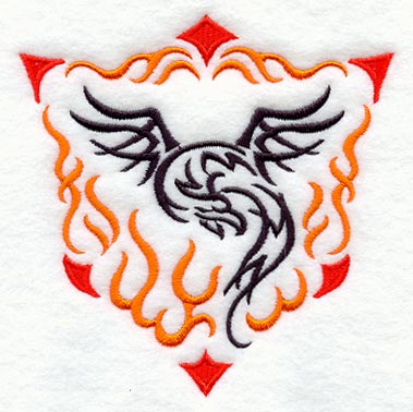 Phoenix and Flames Shield