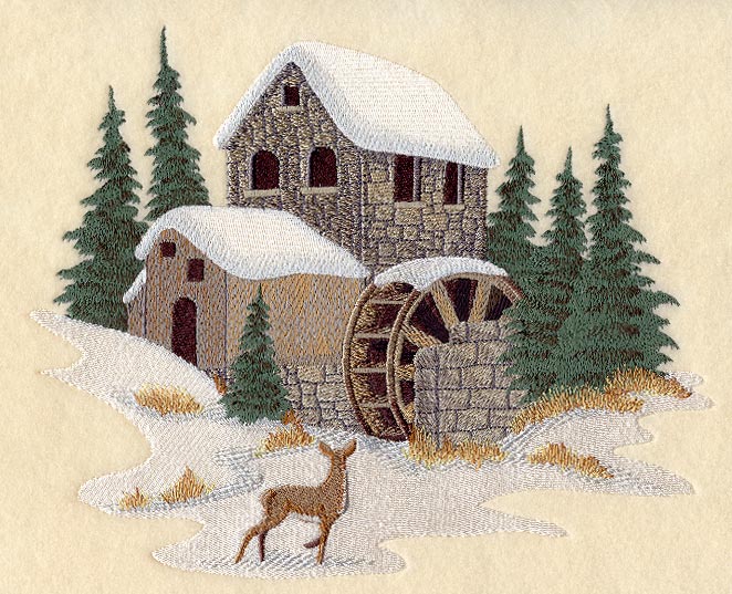 Rustic Mill in Winter
