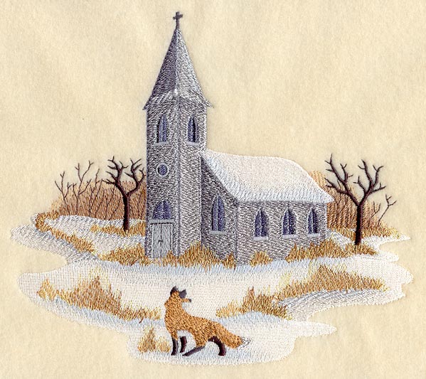 Country Church in Winter