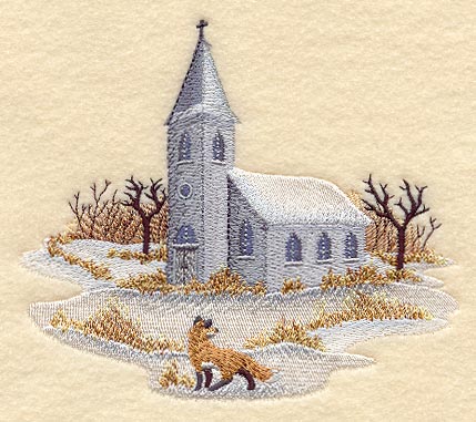 Country Church in Winter