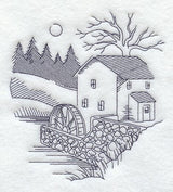 Mill and Country Scene