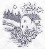 Mill and Country Scene