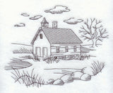 Schoolhouse and Country Scene