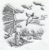 Pheasant and Country Scene
