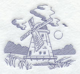 Windmill and Country Scene