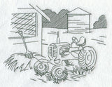 Tractor and Country Scene