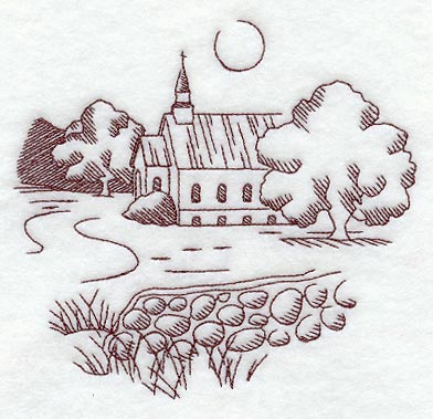 Church and Country Scene