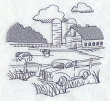 Pick-up Truck and Country Scene