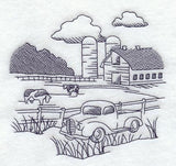 Pick-up Truck and Country Scene