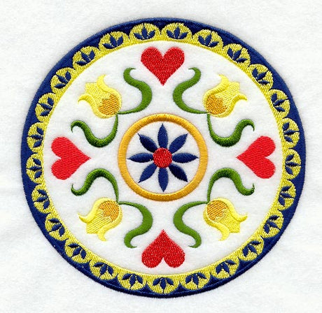 Hearts and Flowers Pennsylvania Dutch Hex Sign