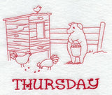 Farm and Country Thursday (Redwork)