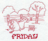 Farm and Country Friday (Redwork)