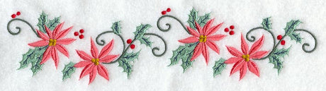 Christmas Wish Poinsettia Border