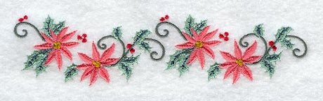 Christmas Wish Poinsettia Border