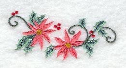 Christmas Wish Poinsettia Border
