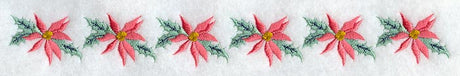 Christmas Wish Poinsettia Thin Border