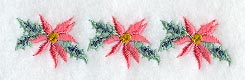 Christmas Wish Poinsettia Thin Border