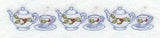 Christmas Tea Set Border (Vintage)
