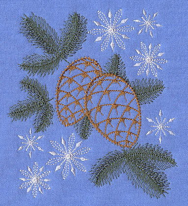 Pine Cones and Snowflakes (Vintage)