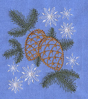 Pine Cones and Snowflakes (Vintage)