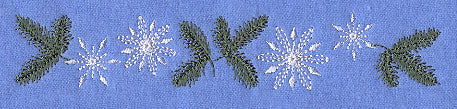 Pine Cones and Snowflakes Border (Vintage)