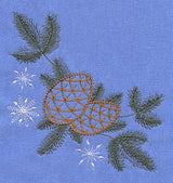 Pine Cones and Snowflakes Corner (Vintage)